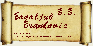 Bogoljub Branković vizit kartica